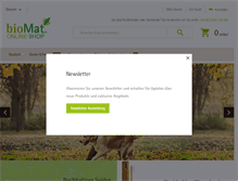 Tablet Screenshot of biomat-shop.com